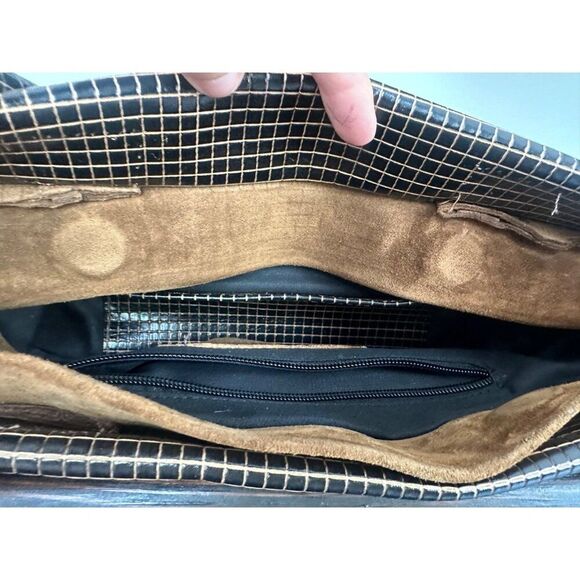 Daniella Lehavi Brown Leather Rectangle Shoulder Bag with Suede Strap - Picture 6 of 15